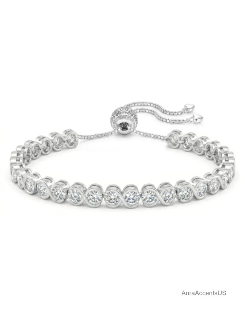 11.11ct Moissanite Tennis Bracelet 925 Sterling Silver Plated White Gold